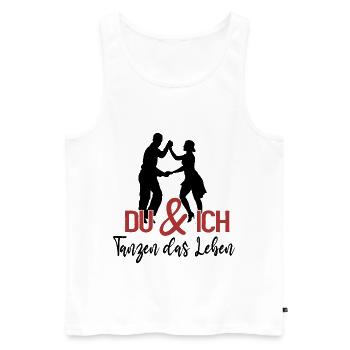 You and I dance life - Men's Premium Organic Tank Top - white - Front - AI Model Male 178 light (178cm)