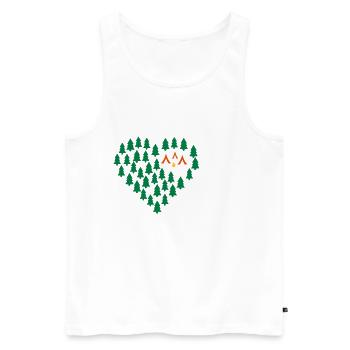 Camping - Men's Premium Organic Tank Top - white - Front - Michal (187cm)