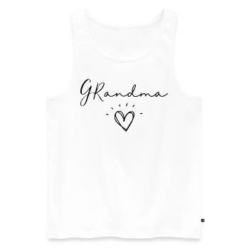 Grand-mère. Cadeau de grand-mère - Débardeur bio Premium Homme - blanc - Devant - Michal (187cm)