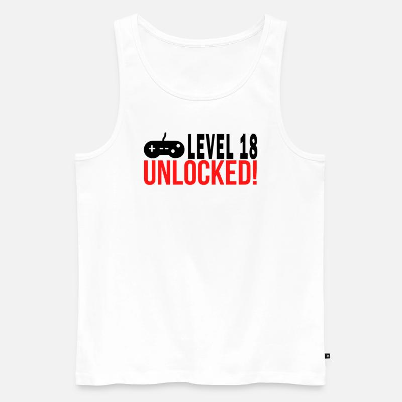 Stufe 18 - Männer Premium Bio Tank Top - Weiß