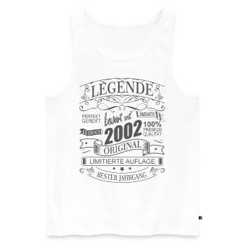 Birthday legend proven since 2002 born - Men's Premium Organic Tank Top - white - Front - AI Model Male 178 light (178cm)