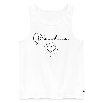 Grand-mère. Cadeau de grand-mère - Débardeur bio Premium Homme - blanc - Devant - Michal (187cm)