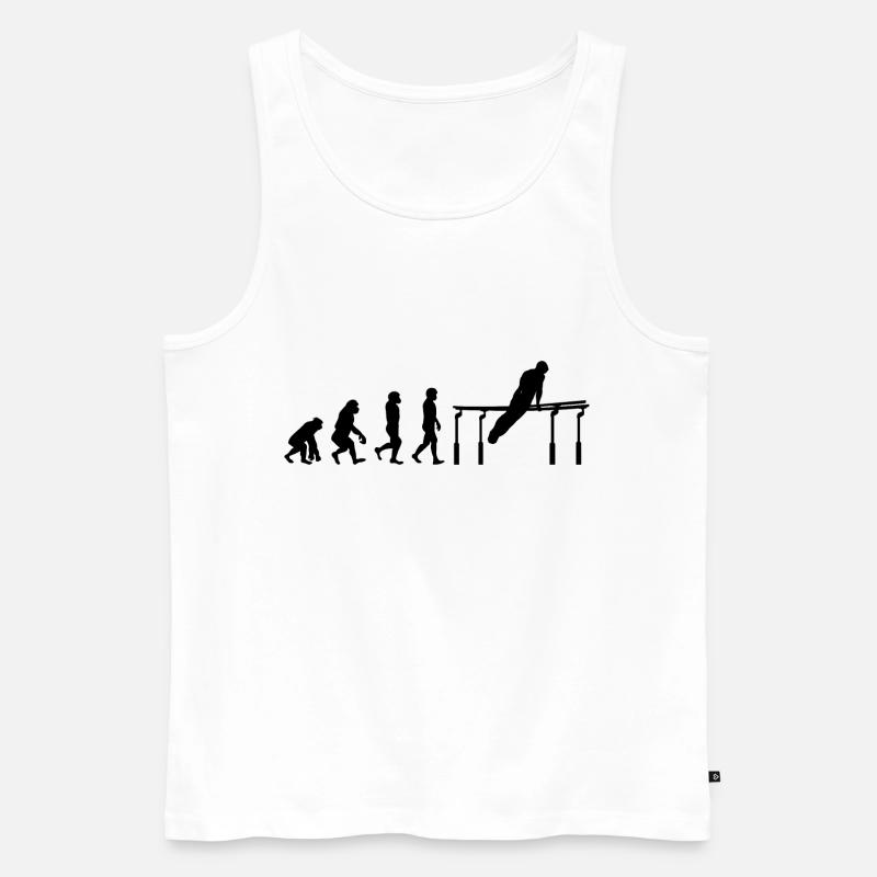 Kunstturnen Parallelbarren Turner Evolution - Männer Premium Bio Tank Top - Weiß