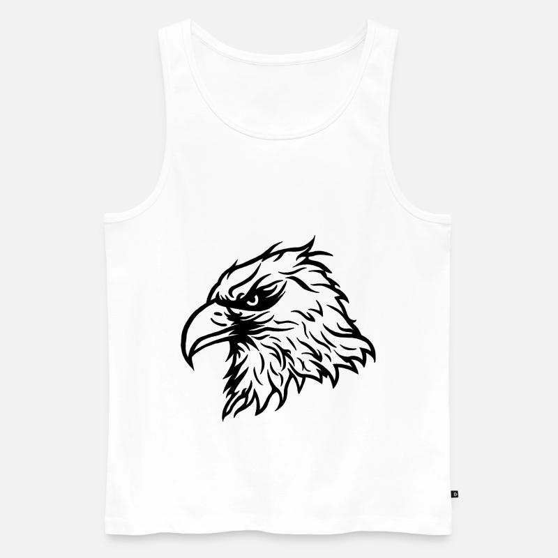 Cool Bald Eagle Eagle - Men's Premium Organic Tank Top - white