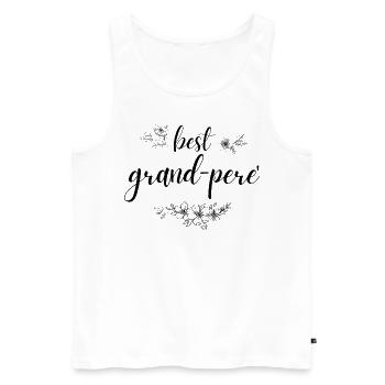 Grand-pere. grand-pere gift - Men's Premium Organic Tank Top - white - Front - AI Model Male 178 light (178cm)