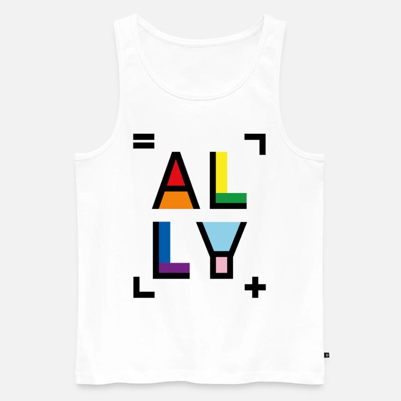 Verbündeter - Männer Premium Bio Tank Top - Weiß