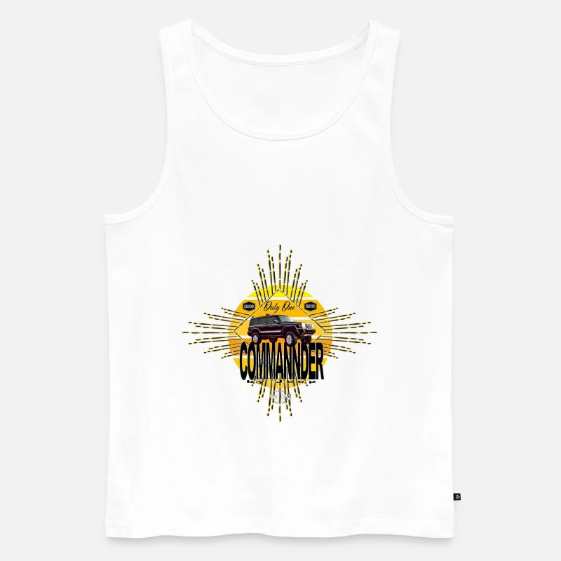 Kommandant nur einer - Männer Premium Bio Tank Top - Weiß