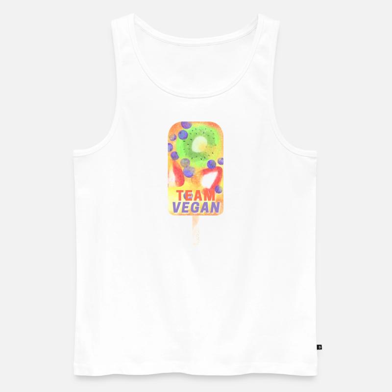 Team Vegan Eis - Männer Premium Bio Tank Top - Weiß