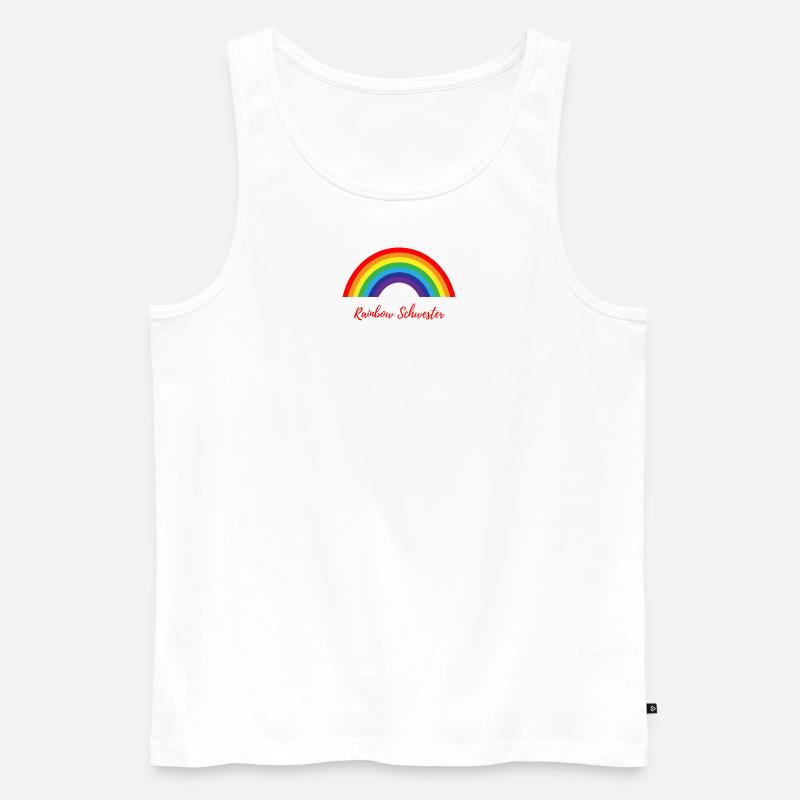 Rainbow Schwester - Männer Premium Bio Tank Top - Weiß