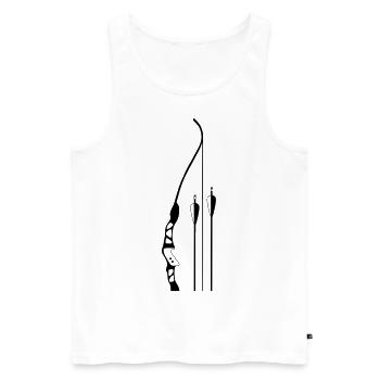 Recurve bow archery - Men's Premium Organic Tank Top - white - Front - AI Model Male 178 light (178cm)