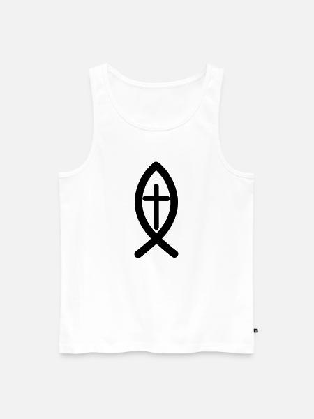 Jesus symbol - Men's Premium Organic Tank Top - white