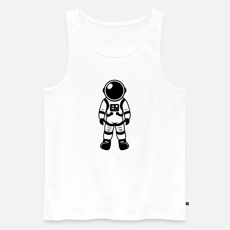 Astronaut Icon - Männer Premium Bio Tank Top - Weiß