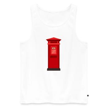 Boîte postale - Débardeur bio Premium Homme - blanc - Devant - Michal (187cm)