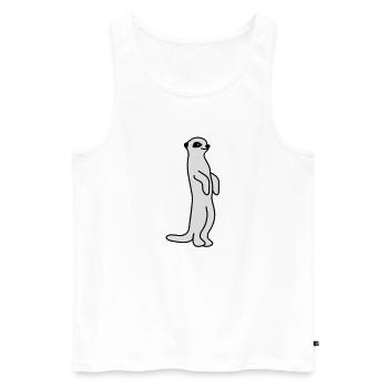 erdmann - Männer Premium Bio Tank Top - Weiß - Vorne - AI Model Male 178 light (178cm)