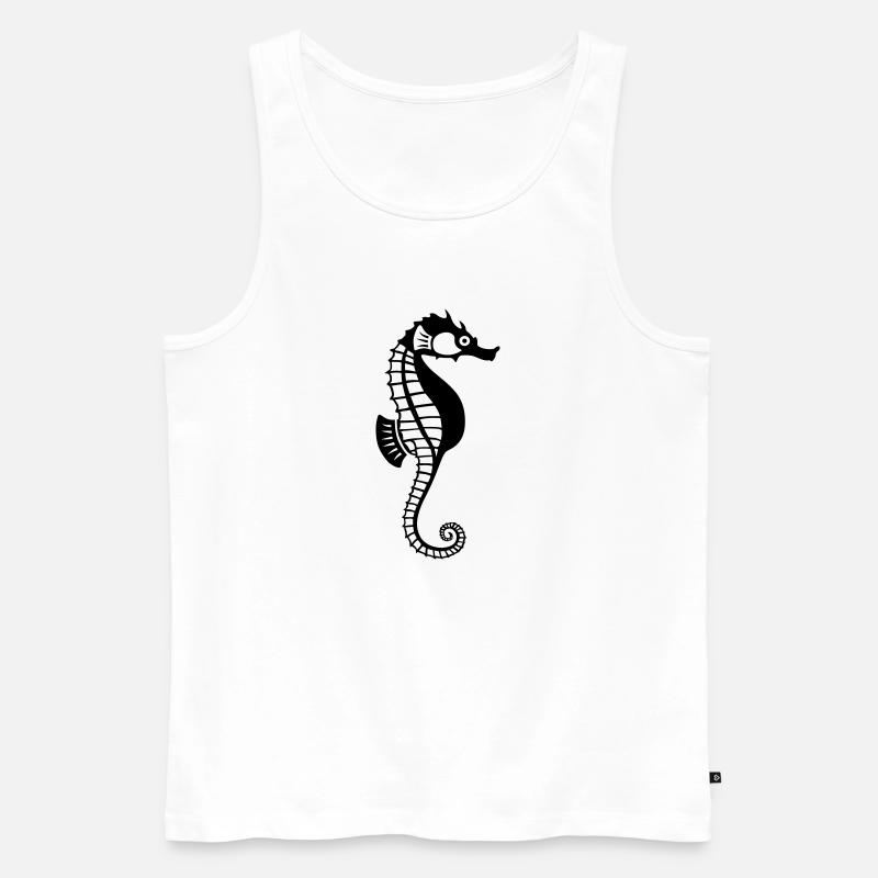 Seepferdchen - Männer Premium Bio Tank Top - Weiß