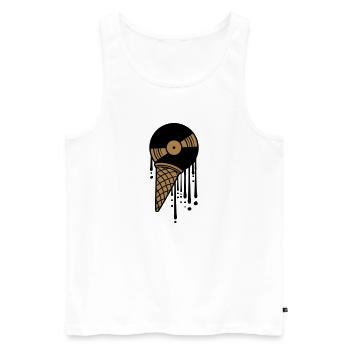 vinyl ice melt drop graffiti ball plate - Men's Premium Organic Tank Top - white - Front - AI Model Male 178 light (178cm)