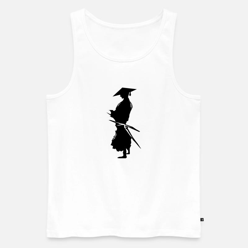 samurai - Männer Premium Bio Tank Top - Weiß