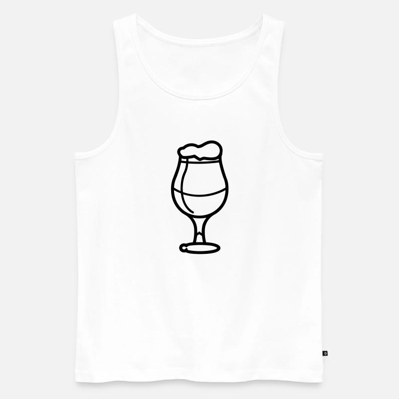 Bier - Männer Premium Bio Tank Top - Weiß