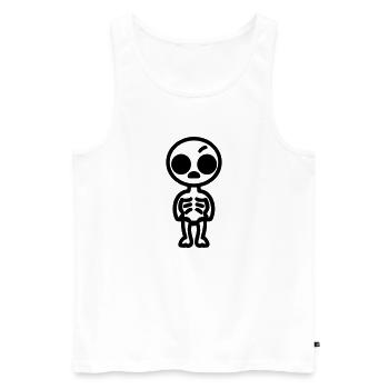 alien - Men's Premium Organic Tank Top - white - Front - AI Model Male 178 light (178cm)