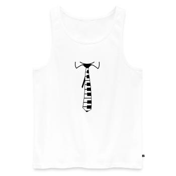 Suit Tie Piano Instrument Keys Music Fun - Men's Premium Organic Tank Top - white - Front - Michal (187cm)