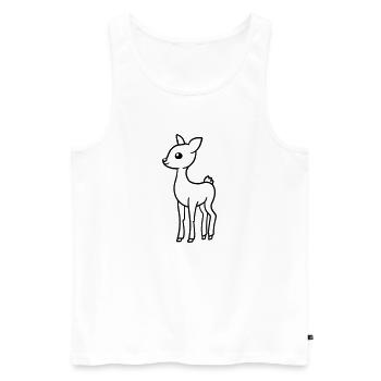 Deer - Men's Premium Organic Tank Top - white - Front - Michal (187cm)