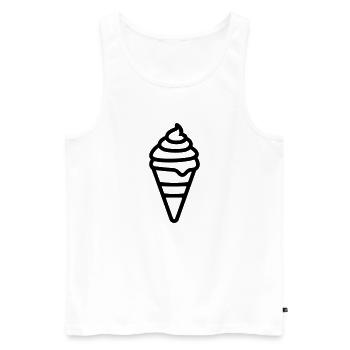 Glace - Men's Premium Organic Tank Top - white - Front - AI Model Male 178 light (178cm)