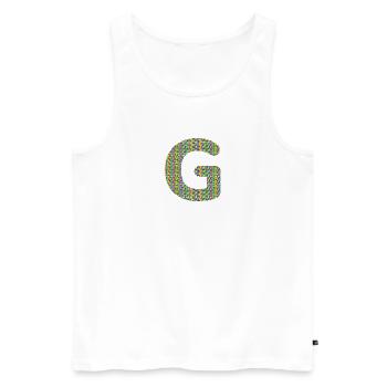 Coeur coloré G Design - Unique et élégant ! - Débardeur bio Premium Homme - blanc - Devant - Michal (187cm)