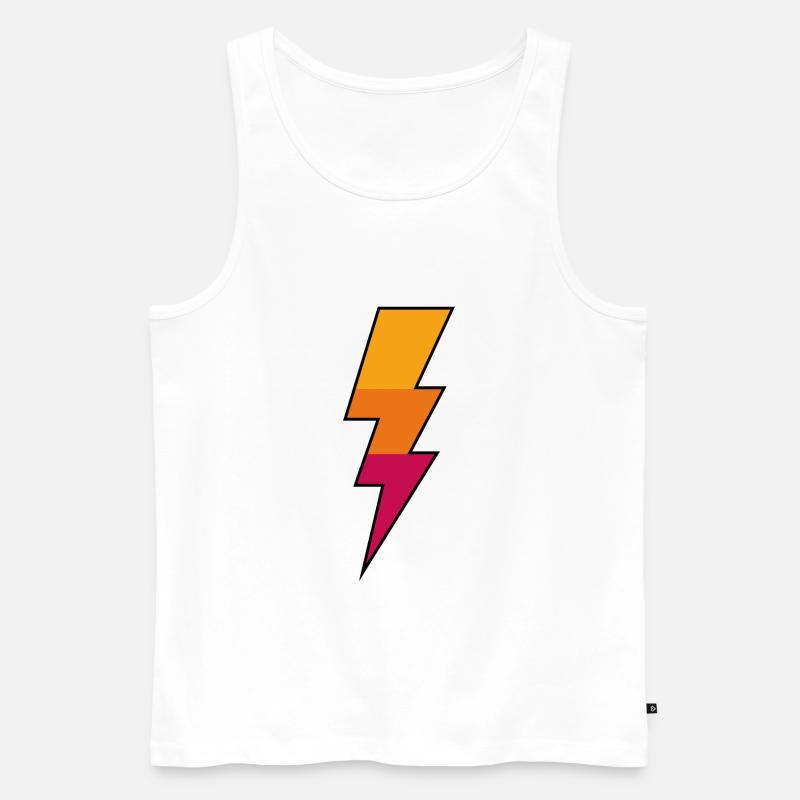 Blitz - Männer Premium Bio Tank Top - Weiß