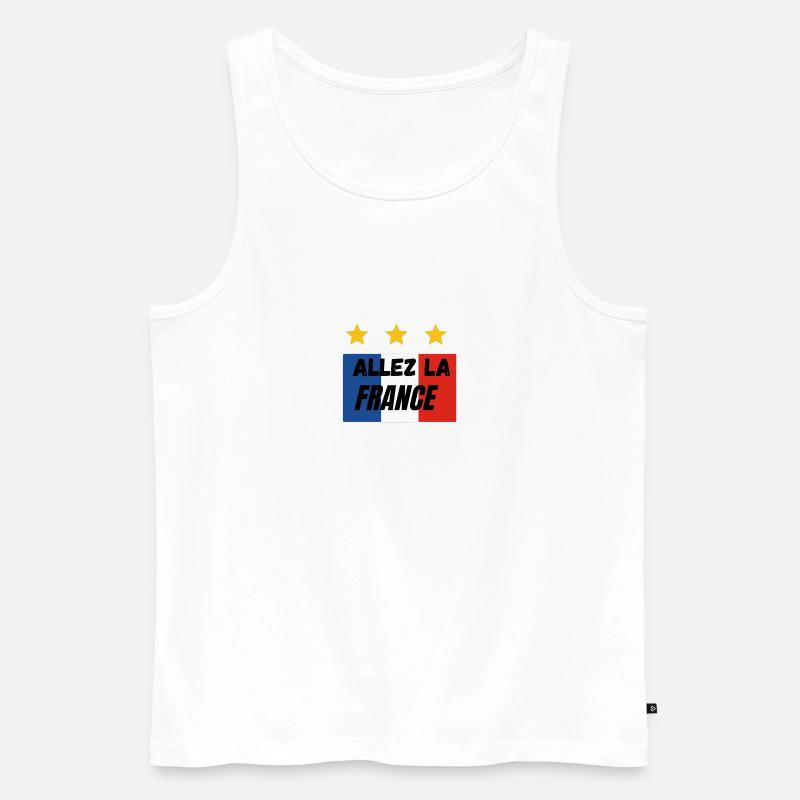 Go FRANKREICH - Männer Premium Bio Tank Top - Weiß