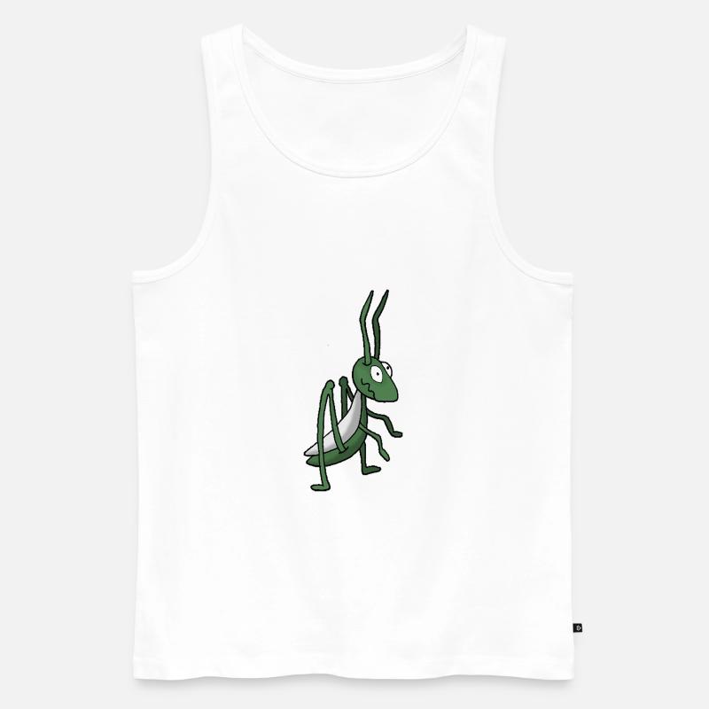 Grashüpfer - Männer Premium Bio Tank Top - Weiß