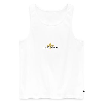 Bosnian Lily - Men's Premium Organic Tank Top - white - Front - AI Model Male 178 light (178cm)