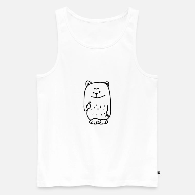 Bär lustig - Männer Premium Bio Tank Top - Weiß