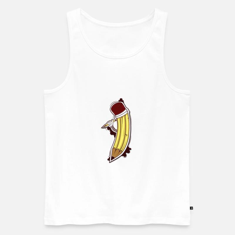 Ein Bleistift bringt einen Bleistift - Männer Premium Bio Tank Top - Weiß