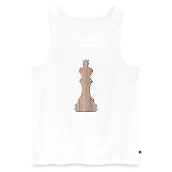 Chess Pieces Chess Game KING BOARD GAME - Men's Premium Organic Tank Top - white - Front - AI Model Male 178 light (178cm)