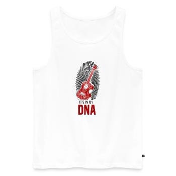 Hawaiian Ukulele Uke Fingerprint - Männer Premium Bio Tank Top - Weiß - Vorne - Michal (187cm)