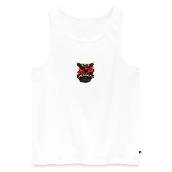 Albanien Adlerflagge  - Männer Premium Bio Tank Top - Weiß - Vorne - Michal (187cm)