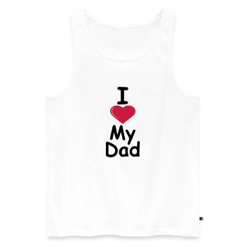 I love my dad - Men's Premium Organic Tank Top - white - Front - AI Model Male 178 light (178cm)