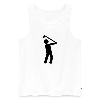 Golf player - Men's Premium Organic Tank Top - white - Front - Michal (187cm)