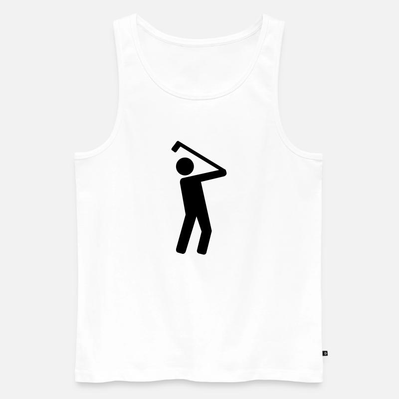 Golf - Männer Premium Bio Tank Top - Weiß