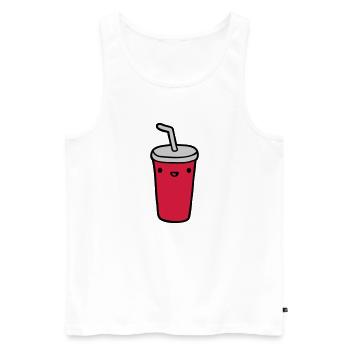 Mug Restaurant - Men's Premium Organic Tank Top - white - Front - AI Model Male 178 light (178cm)