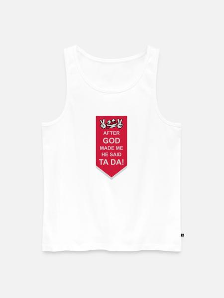 after god made me - Men's Premium Organic Tank Top - white