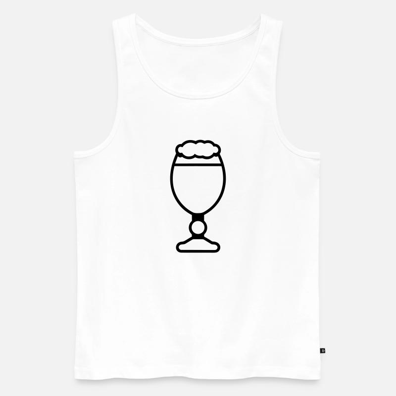 Bier - Männer Premium Bio Tank Top - Weiß