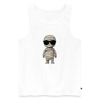 Mumie Halloween Sonnenbrille - Männer Premium Bio Tank Top - Weiß - Vorne - Michal (187cm)