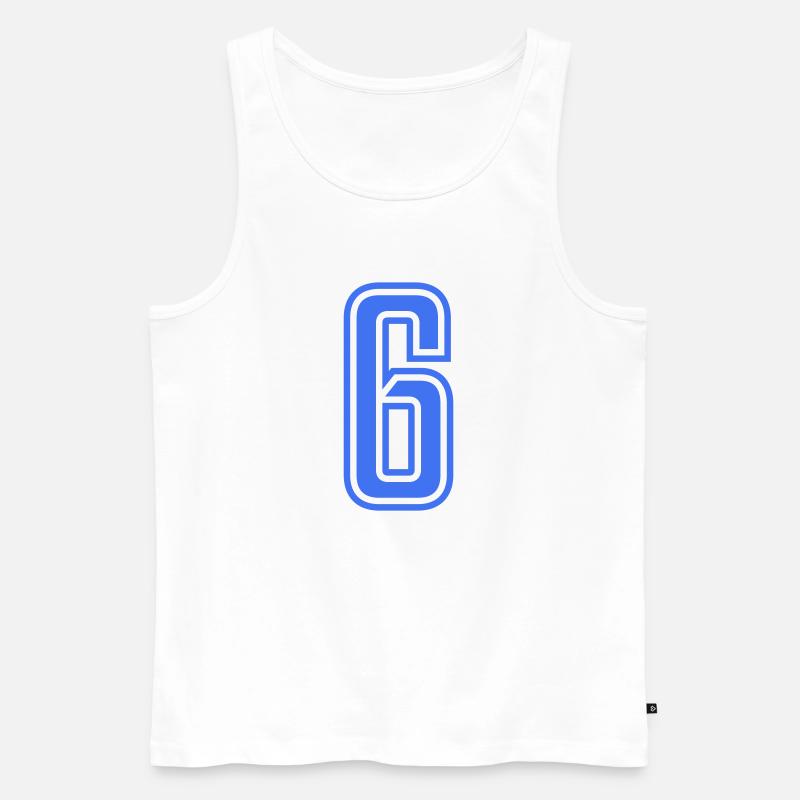 6 - Männer Premium Bio Tank Top - Weiß