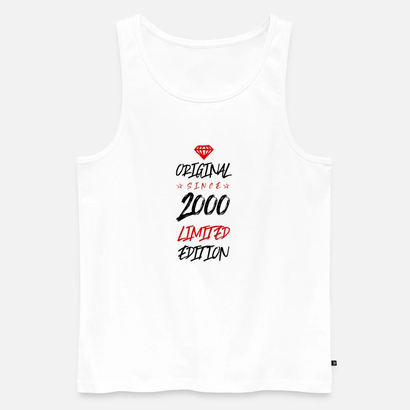 2000 limited edition - Männer Premium Bio Tank Top - Weiß