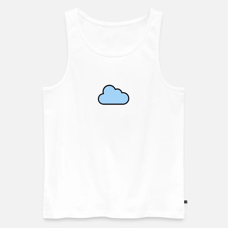 cloud_icon - Männer Premium Bio Tank Top - Weiß