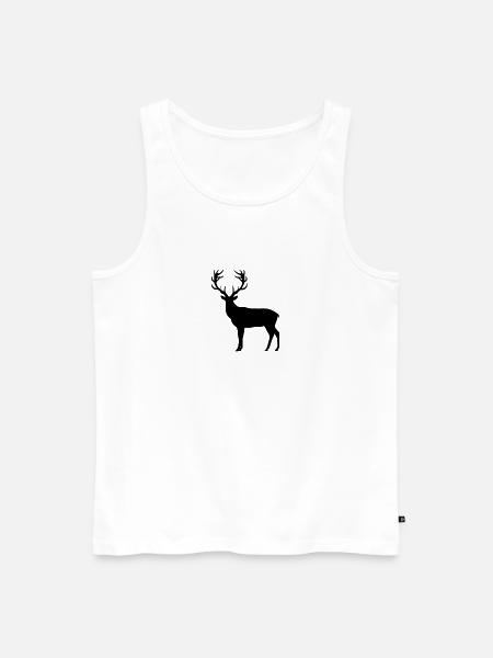 Black Deer - Männer Premium Bio Tank Top - Weiß