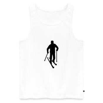 Langlauf - Männer Premium Bio Tank Top - Weiß - Vorne - Michal (187cm)