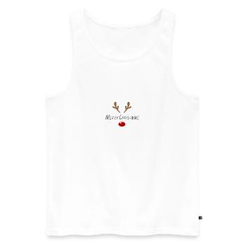 Merry Christmas - Men's Premium Organic Tank Top - white - Front - Michal (187cm)