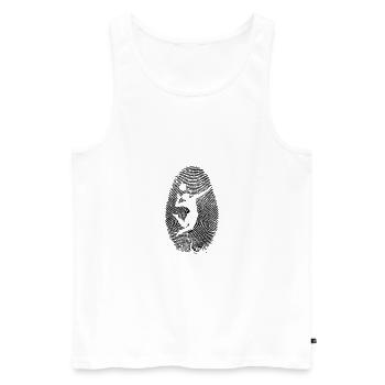 Beachball Fingerabdruck - Identität - Beach Volley - Männer Premium Bio Tank Top - Weiß - Vorne - AI Model Male 178 light (178cm)